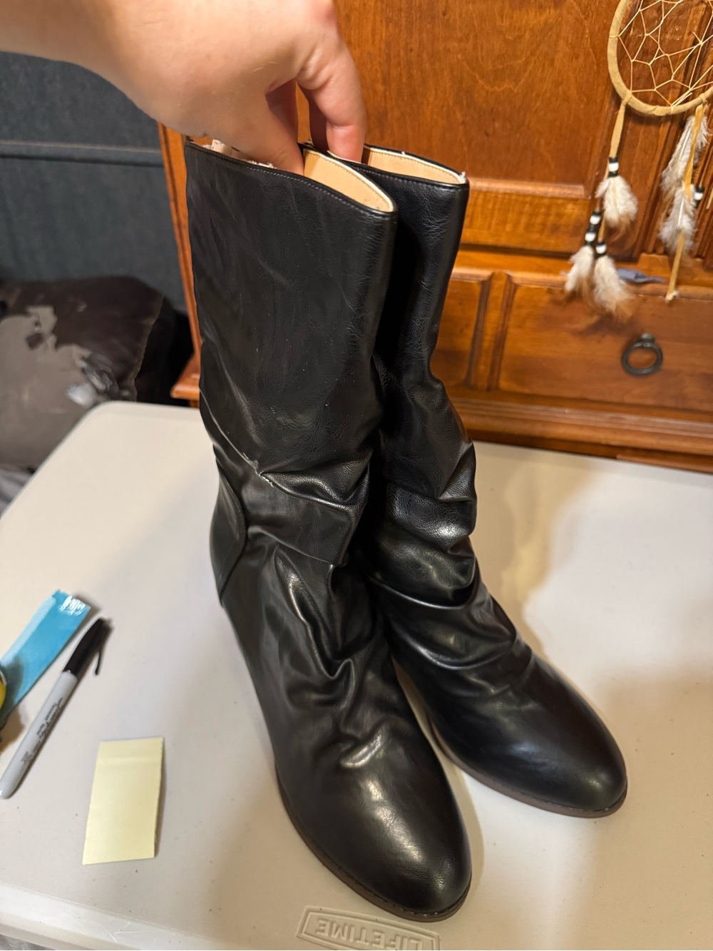 Black boots